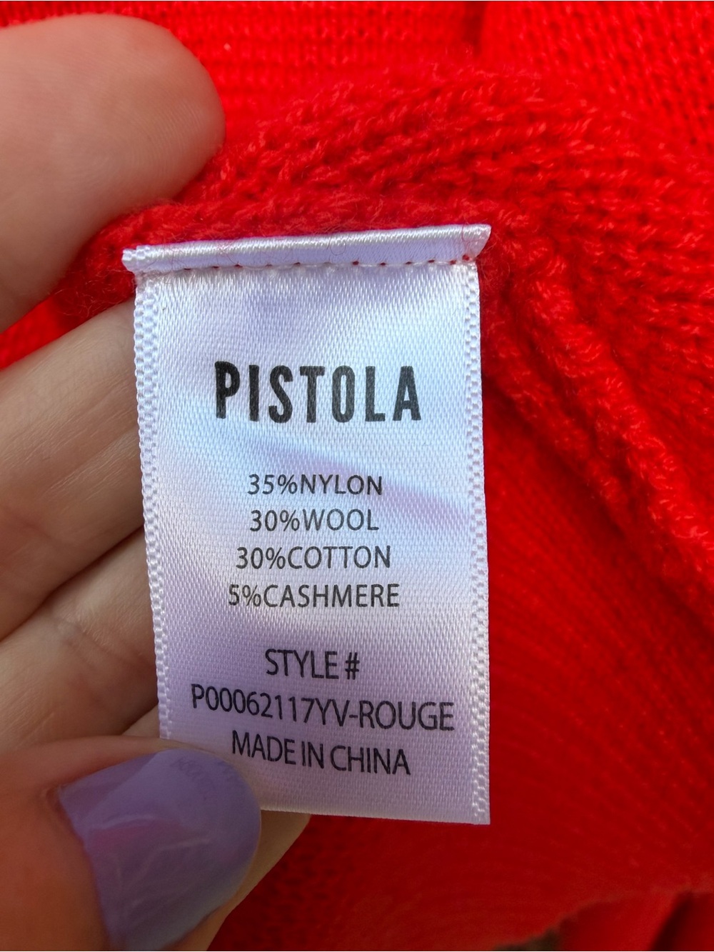 PISTOLA Dani Cardigan in Rouge Sweater Red Revolve wool cashmere blend medium m - Picture 5 of 5
